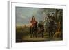 Equestrian Portrait of Cornelis and Michiel Pompe van Meerdervoort with Tutor & Coachman, c.1652-53-Aelbert Cuyp-Framed Giclee Print