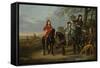 Equestrian Portrait of Cornelis and Michiel Pompe van Meerdervoort with Tutor & Coachman, c.1652-53-Aelbert Cuyp-Framed Stretched Canvas