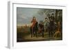 Equestrian Portrait of Cornelis and Michiel Pompe van Meerdervoort with Tutor & Coachman, c.1652-53-Aelbert Cuyp-Framed Giclee Print