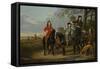 Equestrian Portrait of Cornelis and Michiel Pompe van Meerdervoort with Tutor & Coachman, c.1652-53-Aelbert Cuyp-Framed Stretched Canvas