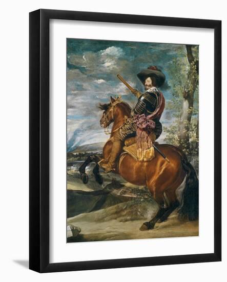 Equestrian Portrait of Don Gaspar De Guzman (1587-1645) Count-Duke of Olivares, 1634-Diego Velazquez-Framed Giclee Print
