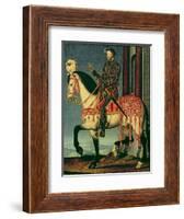 Equestrian Portrait of Francis I of France-Francois Clouet-Framed Giclee Print