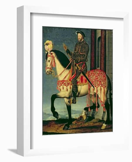 Equestrian Portrait of Francis I of France-Francois Clouet-Framed Giclee Print