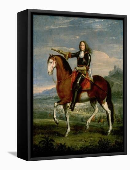 Equestrian Portrait of Henri De La Tour D'Auvergne (1611-75) Marshal Turenne-Adam Frans van der Meulen-Framed Stretched Canvas