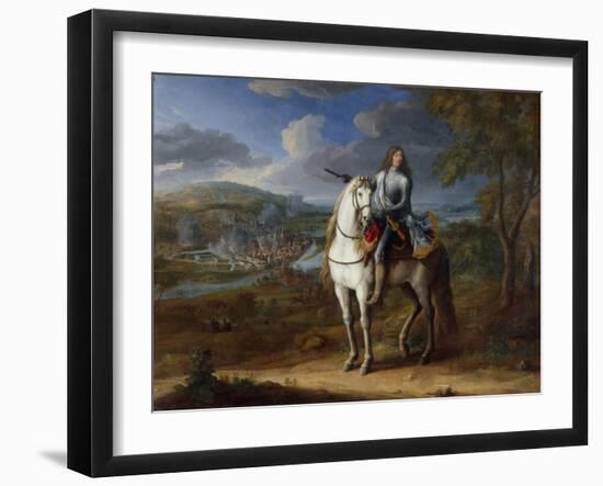 Equestrian Portrait of Henri De La Tour D'Auvergne before Maastricht 1673, after 1675-Adam Frans van der Meulen-Framed Giclee Print