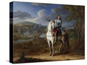 Equestrian Portrait of Henri De La Tour D'Auvergne before Maastricht 1673, after 1675-Adam Frans van der Meulen-Stretched Canvas