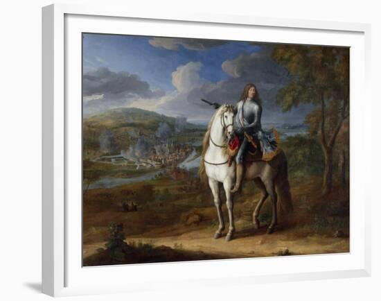 Equestrian Portrait of Henri De La Tour D'Auvergne before Maastricht 1673, after 1675-Adam Frans van der Meulen-Framed Giclee Print