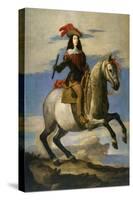 EQUESTRIAN PORTRAIT OF JUAN JOSE DE AUSTRIA NATURAL SON OF PHILIP IV - 1648 - SPANISH BAROQUE-JUSEPE DE DE RIBERA-Stretched Canvas