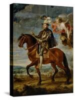 Equestrian Portrait of King Philip (Felipe) II of Spain (1527-1598)-Peter Paul Rubens-Stretched Canvas