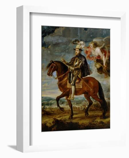 Equestrian Portrait of King Philip (Felipe) II of Spain (1527-1598)-Peter Paul Rubens-Framed Giclee Print