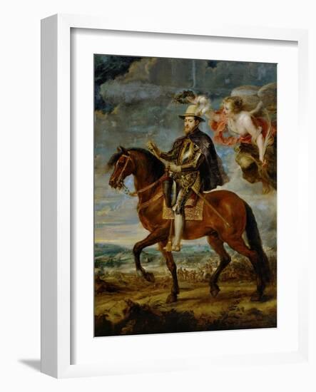 Equestrian Portrait of King Philip (Felipe) II of Spain (1527-1598)-Peter Paul Rubens-Framed Giclee Print