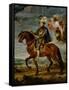Equestrian Portrait of King Philip (Felipe) II of Spain (1527-1598)-Peter Paul Rubens-Framed Stretched Canvas