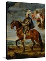 Equestrian Portrait of King Philip (Felipe) II of Spain (1527-1598)-Peter Paul Rubens-Stretched Canvas