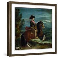 Equestrian Portrait of King Philip IV (1605-1665)-Diego Velazquez-Framed Giclee Print