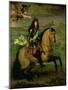 Equestrian Portrait of Louis XIV (1638-1715) Crowned by Victory, circa 1692-Pierre Mignard-Mounted Giclee Print