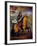 Equestrian Portrait of Louis XIV (1638 - 1715) Crowns by Victory. Painting by Pierre Mignard (1612--Pierre Mignard-Framed Giclee Print