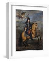 Equestrian Portrait of Louis XIV at the Siege of Namur-Pierre Mignard-Framed Giclee Print