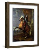 Equestrian Portrait of Louis XIV-Charles Le Brun-Framed Giclee Print