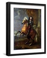 Equestrian Portrait of Louis XIV-Charles Le Brun-Framed Giclee Print