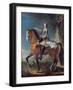 Equestrian Portrait of Louis XV (1710-74) at the Age of Thirteen, 1723-C. Parrocel-Framed Giclee Print