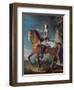 Equestrian Portrait of Louis XV (1710-74) at the Age of Thirteen, 1723-C. Parrocel-Framed Giclee Print