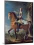 Equestrian Portrait of Louis XV (1710-74) at the Age of Thirteen, 1723-C. Parrocel-Mounted Giclee Print