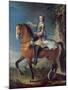 Equestrian Portrait of Louis XV (1710-74) at the Age of Thirteen, 1723-C. Parrocel-Mounted Giclee Print