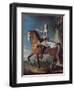 Equestrian Portrait of Louis XV (1710-74) at the Age of Thirteen, 1723-C. Parrocel-Framed Premium Giclee Print