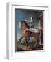 Equestrian Portrait of Louis XV (1710-74) at the Age of Thirteen, 1723-C. Parrocel-Framed Premium Giclee Print