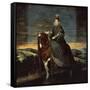 Equestrian Portrait of Margarita d'Austria-Diego Velazquez-Framed Stretched Canvas