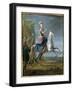 Equestrian Portrait of Maria Leszczynska (1703-68)-Jean-Baptiste Martin-Framed Giclee Print