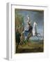 Equestrian Portrait of Maria Leszczynska (1703-68)-Jean-Baptiste Martin-Framed Giclee Print