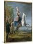Equestrian Portrait of Maria Leszczynska (1703-68)-Jean-Baptiste Martin-Stretched Canvas