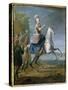 Equestrian Portrait of Maria Leszczynska (1703-68)-Jean-Baptiste Martin-Stretched Canvas