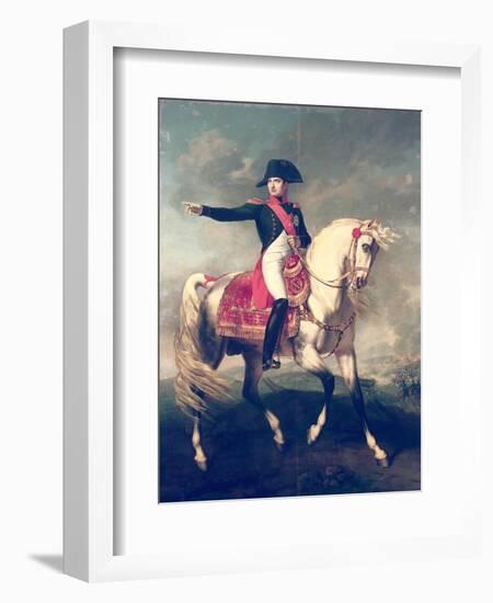 Equestrian Portrait of Napoleon I (1769-1821) 1810-Joseph Chabord-Framed Giclee Print