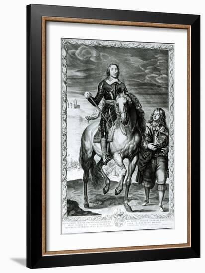 Equestrian Portrait of Oliver Cromwell-null-Framed Giclee Print