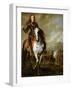 Equestrian Portrait of Prince Eugene De Savoie (1663-1736) circa 1700-10-null-Framed Giclee Print