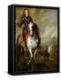 Equestrian Portrait of Prince Eugene De Savoie (1663-1736) circa 1700-10-null-Framed Stretched Canvas