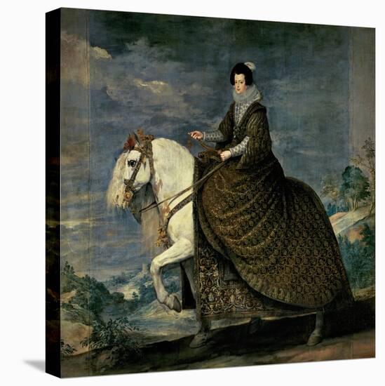 Equestrian Portrait of Queen Isabella of Bourbon, Wife of Philip IV-Diego Velazquez-Stretched Canvas