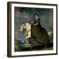 Equestrian Portrait of Queen Isabella of Bourbon, Wife of Philip IV-Diego Velazquez-Framed Giclee Print