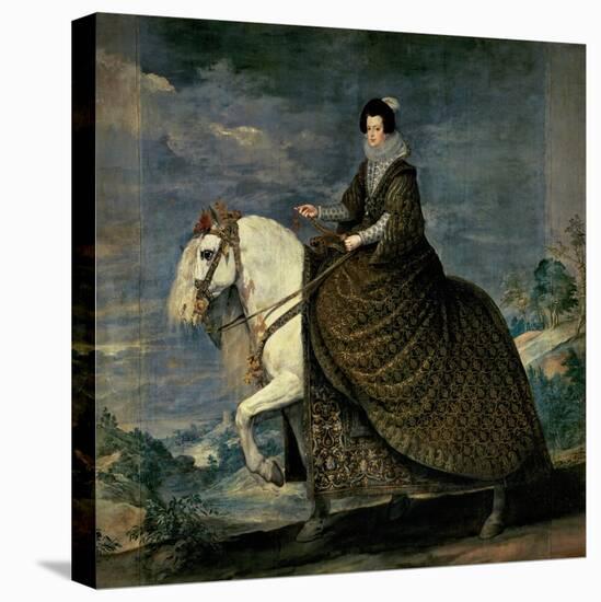 Equestrian Portrait of Queen Isabella of Bourbon, Wife of Philip IV-Diego Velazquez-Stretched Canvas