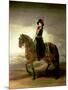 Equestrian Portrait of Queen Maria Luisa Wife of King Charles IV of Spain-Francisco de Goya-Mounted Premium Giclee Print