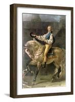 Equestrian Portrait of Stanislas Kostka Potocki 1781-Jacques-Louis David-Framed Giclee Print