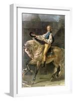 Equestrian Portrait of Stanislas Kostka Potocki 1781-Jacques-Louis David-Framed Giclee Print