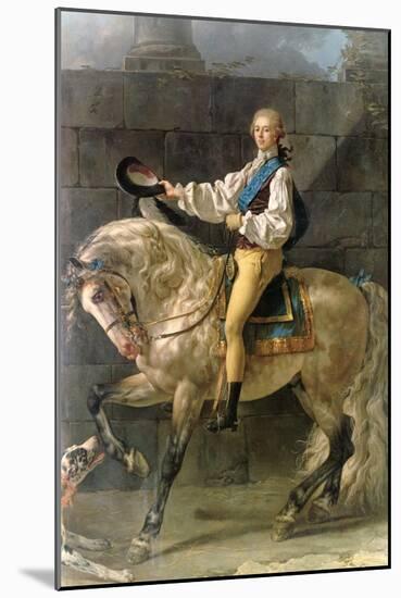 Equestrian Portrait of Stanislas Kostka Potocki 1781-Jacques-Louis David-Mounted Giclee Print
