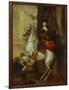 Equestrian Portrait of the Cardinal-Infante Ferdinand of Spain (1609-1641), Wearing Armour and…-Sir Anthony Van Dyck (Follower of)-Framed Premium Giclee Print