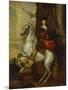 Equestrian Portrait of the Cardinal-Infante Ferdinand of Spain (1609-1641), Wearing Armour and…-Sir Anthony Van Dyck (Follower of)-Mounted Premium Giclee Print