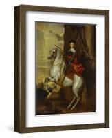 Equestrian Portrait of the Cardinal-Infante Ferdinand of Spain (1609-1641), Wearing Armour and…-Sir Anthony Van Dyck (Follower of)-Framed Giclee Print