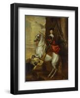 Equestrian Portrait of the Cardinal-Infante Ferdinand of Spain (1609-1641), Wearing Armour and…-Sir Anthony Van Dyck (Follower of)-Framed Giclee Print