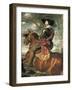 Equestrian Portrait of the Count-Duke of Olivares-Diego Velazquez-Framed Art Print
